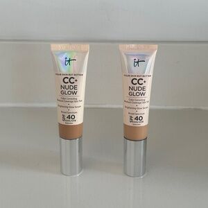 IT Cosmetics CC+ Nude Glow Foundation - Warm Tan and Medium Tan